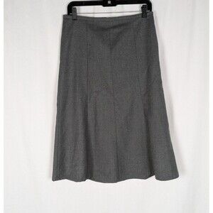 Talbots A Line Skirt 4P Women's Gray Wool Italian Flannel Lined Workwear Classic